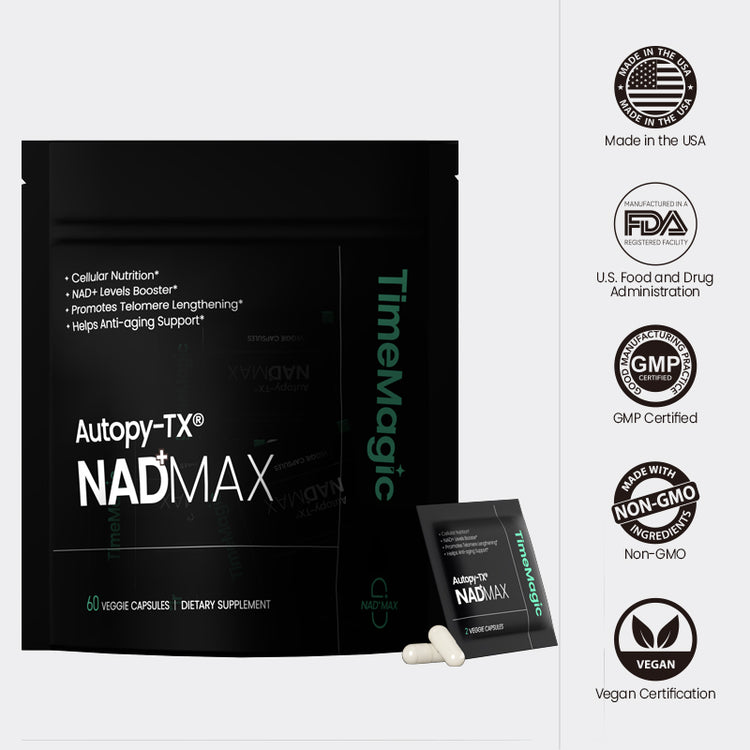 TimeMagic NAD+MAX 8-in-1 Cellular & Skin Health Supplement